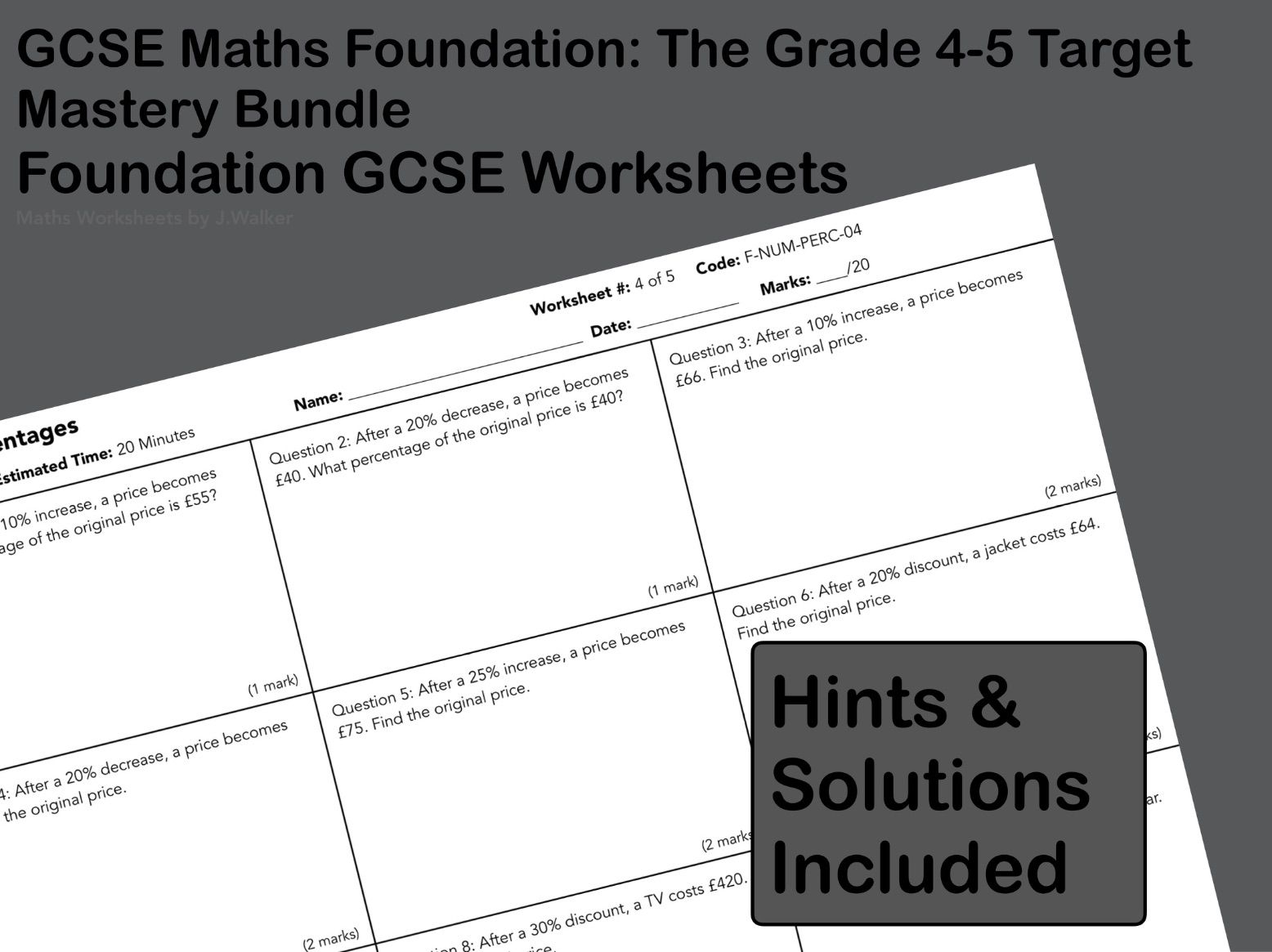 GCSE Maths Foundation: The Grade 4-5 Target Mastery Bundle