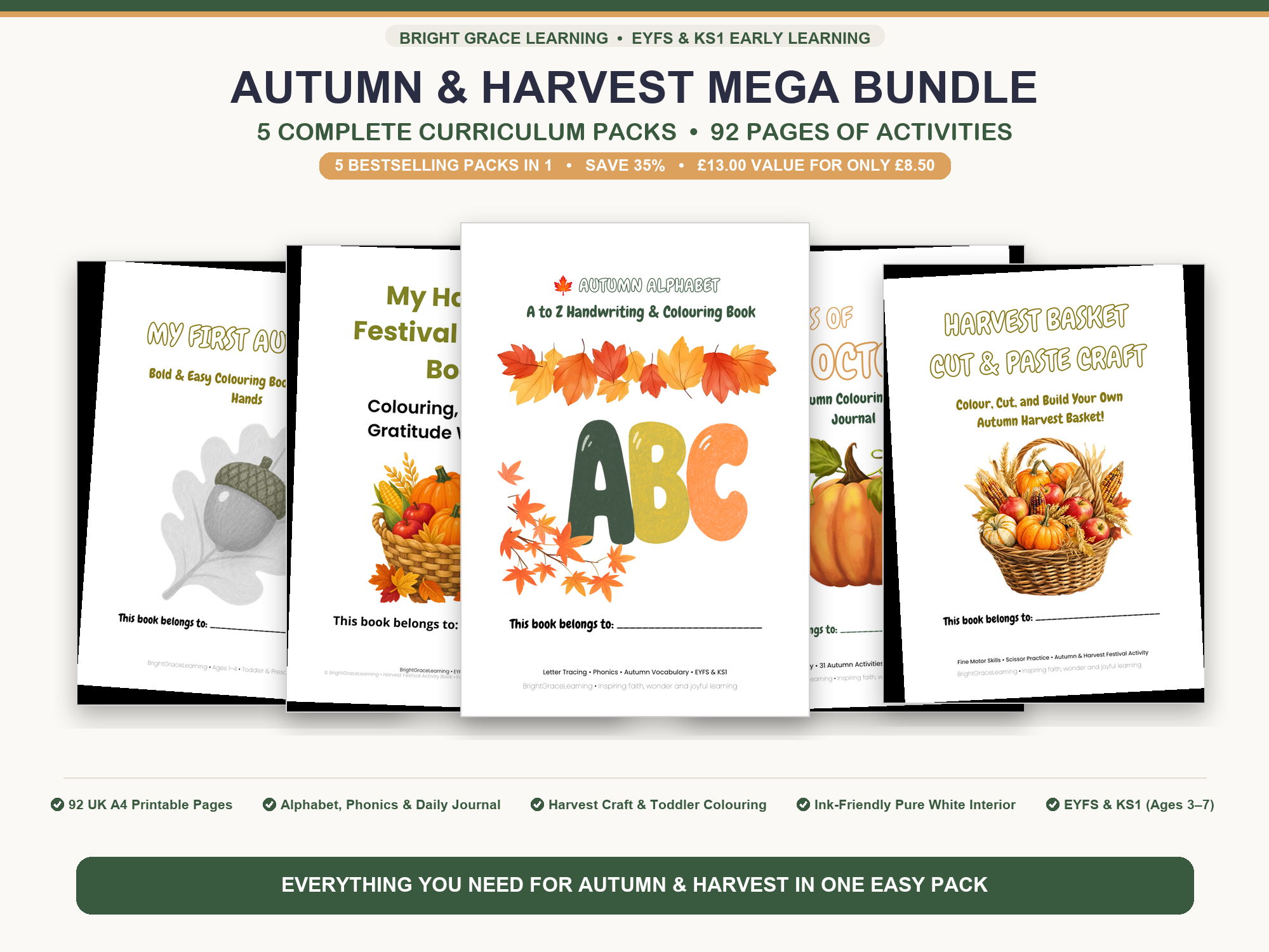 Autumn & Harvest MEGA BUNDLE | EYFS & KS1 Activity & Colouring Pack
