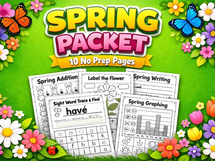 Spring Maths and Literacy Pack EYFS KS1