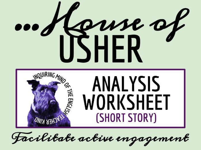 "Fall of the House of Usher" by Edgar Allan Poe Close Reading Analysis Worksheet