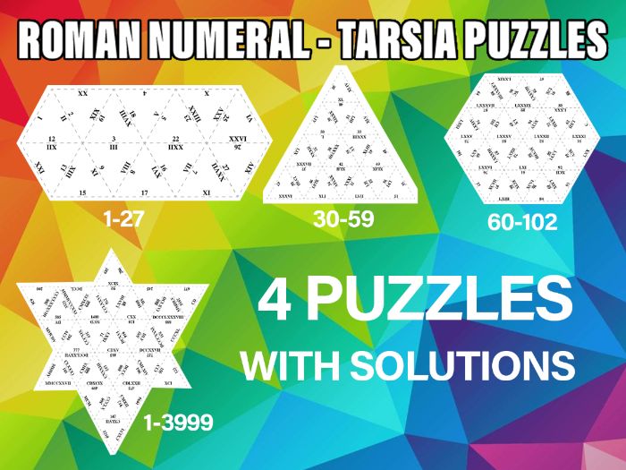 ROMAN NUMERAL - TARSIA PUZZLES