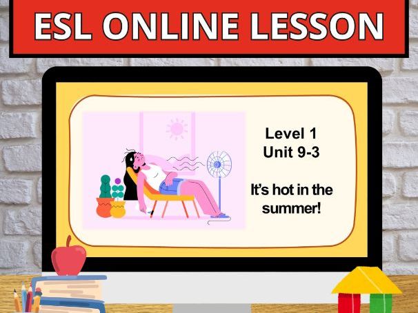 U.9-3 Summer clothes Seasons Online English Young Curriculum POWERPOINT DIGITAL