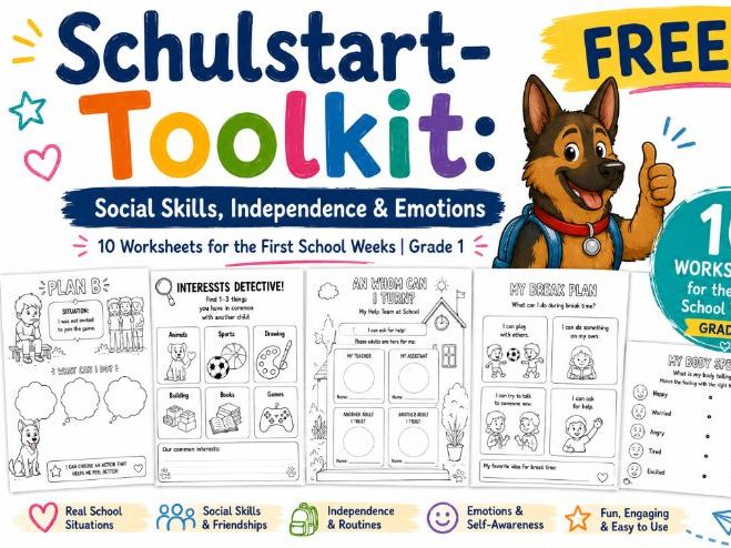 Deutsch Schulstart leicht gemacht – 10 Arbeitsblätter für die 1. Klasse