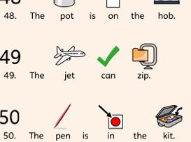 50 CVC word sentences