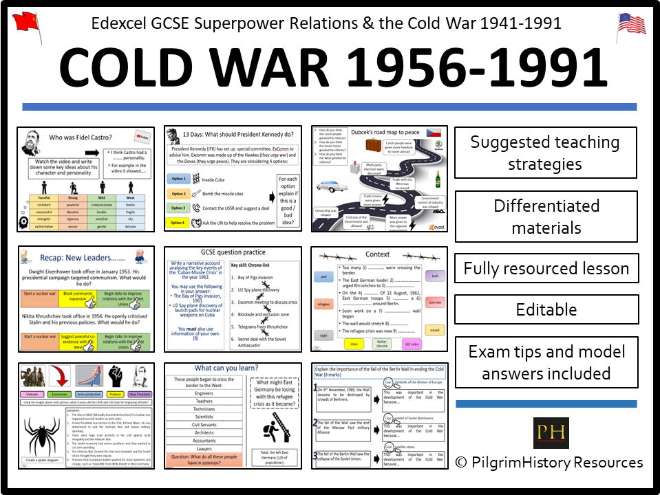 Edexcel  GCSE Superpower Relations and the Cold War  1956-1991 Bundle