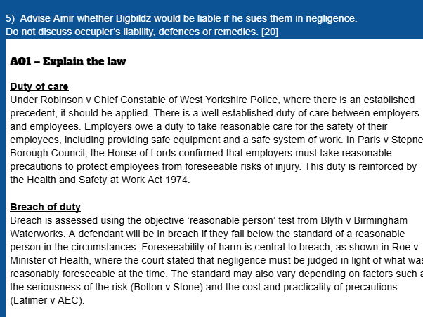 OCR Law Paper 2 (2025) - Model Answers