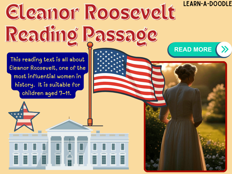 Eleanor Roosevelt: A Brave Woman’s Story – Reading Passage Designed for Kids!