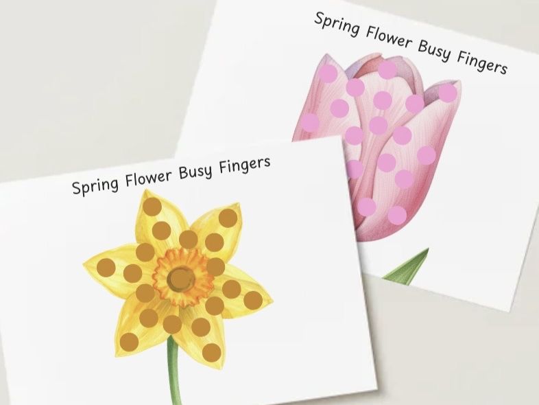 Spring flower busy fingers mats