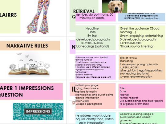 Revision Quote Cards for Eduqas Language