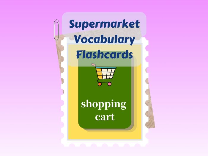 11 Printable Supermarket  Vocabulary Flashcards | Preschool ESL