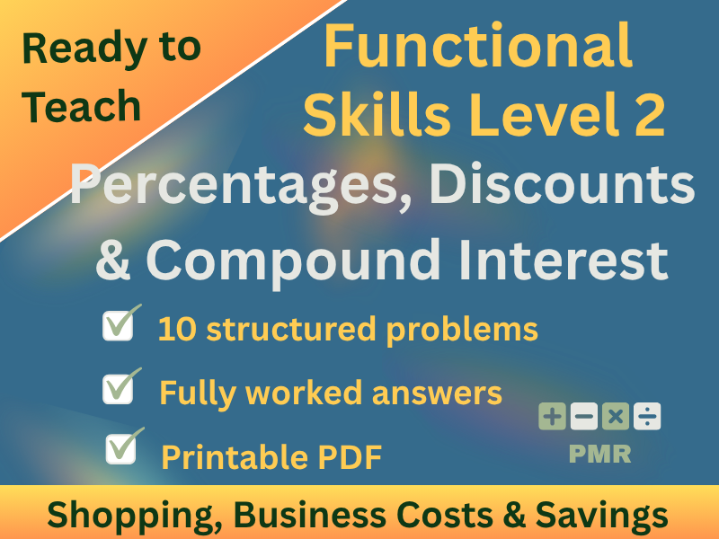 Percentages & Interest | Functional Skills Maths Level 2