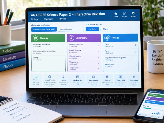 AQA GCSE Combined and Separate Science Paper 2 Interactive Revision: Biology, Chemistry and Physics