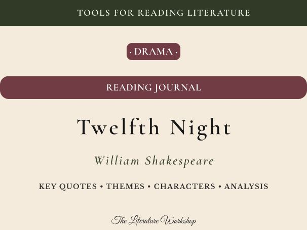 Twelfth Night – Reading Journal: Reading Log, Characters & Essay Planning