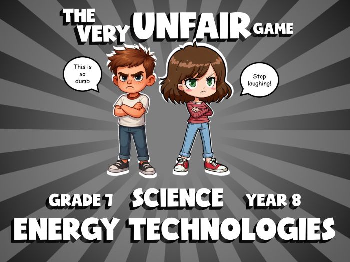 Energy Technologies VERY UNFAIR GAME | No-Prep Year 8 Science Review Activity
