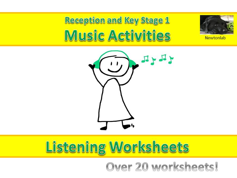 Music Listening Worksheets Reception and Key Stage 1 Teaching Resources