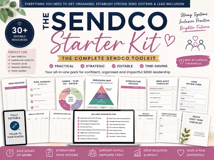 SENDCO Starter Kit | Complete SENCO Toolkit, Templates, Trackers, Audits & Strategic Planning Pack