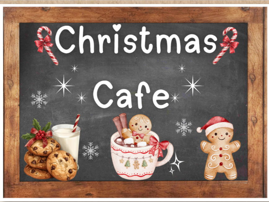 Christmas Cafe Sign