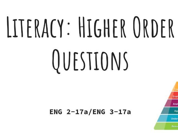 Creating Higher Order Questions (Learners Using Blooms)