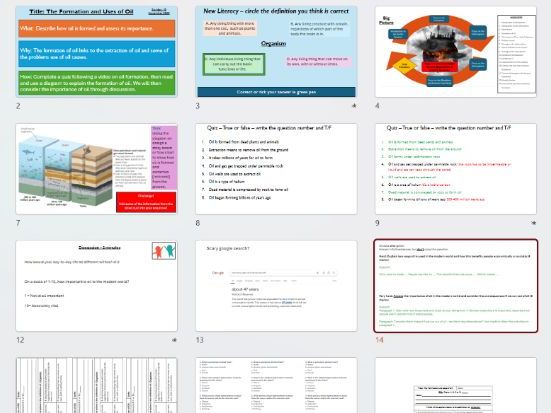 The Formation of Oil