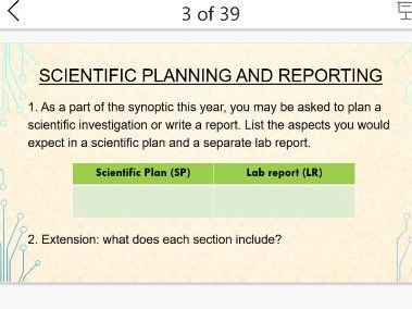 Planning, Reporting & Risk Assessment - Scientific reports