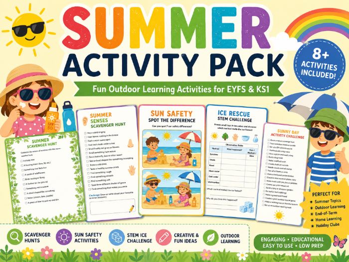 Sunny Day Activity Pack | Summer Activities & Sun Safety | EYFS KS1