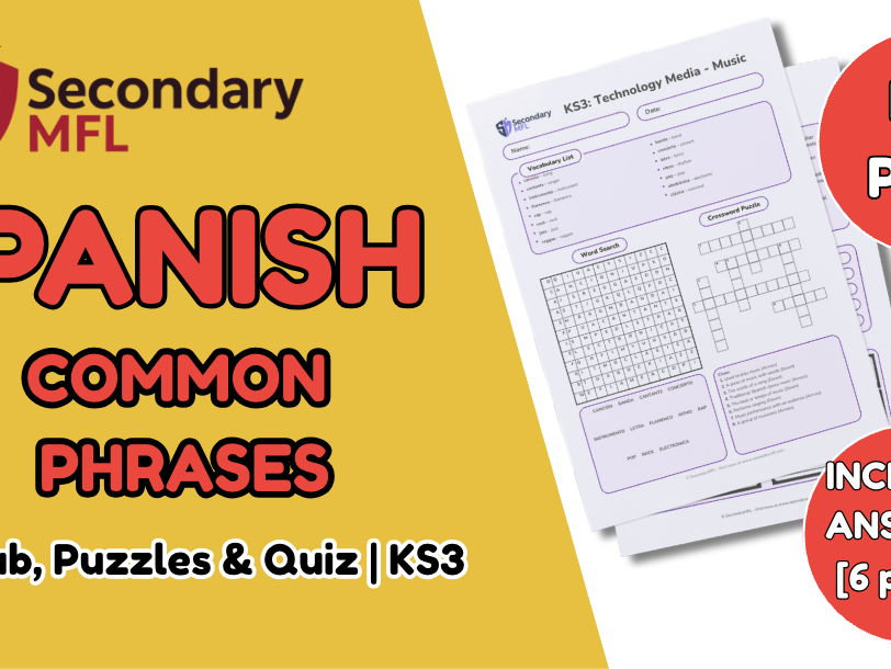 KS3 Spanish: Common Phrases Activity Pack