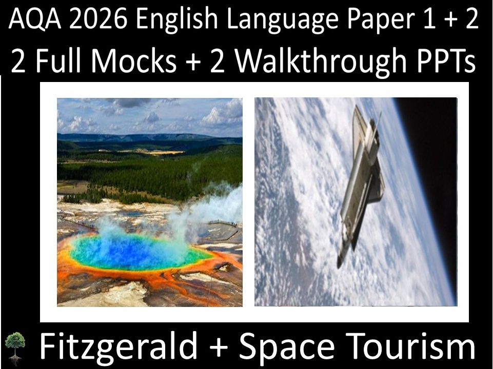 Two AQA 2026 English Language Paper 1 + 2 Mocks + Walkthrough PPTs