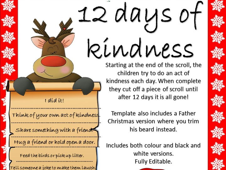 Advent- Acts of Kindness Activity