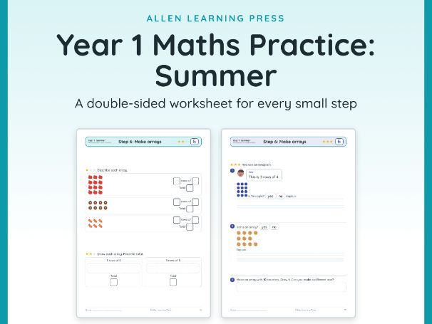 Year 1 Maths Summer Term Worksheets: every White Rose small step (Practise and Reason)