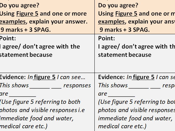 AQA Geography 9 Mark exam question structure strip- Tectonic