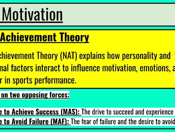 NEW SPECIFICATION IB SEHS - The whole of Unit C- Sports psychology and motor learning