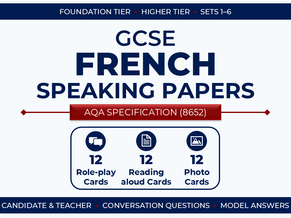 AQA GCSE French (2026) – Complete Foundation & Higher Speaking Bundle