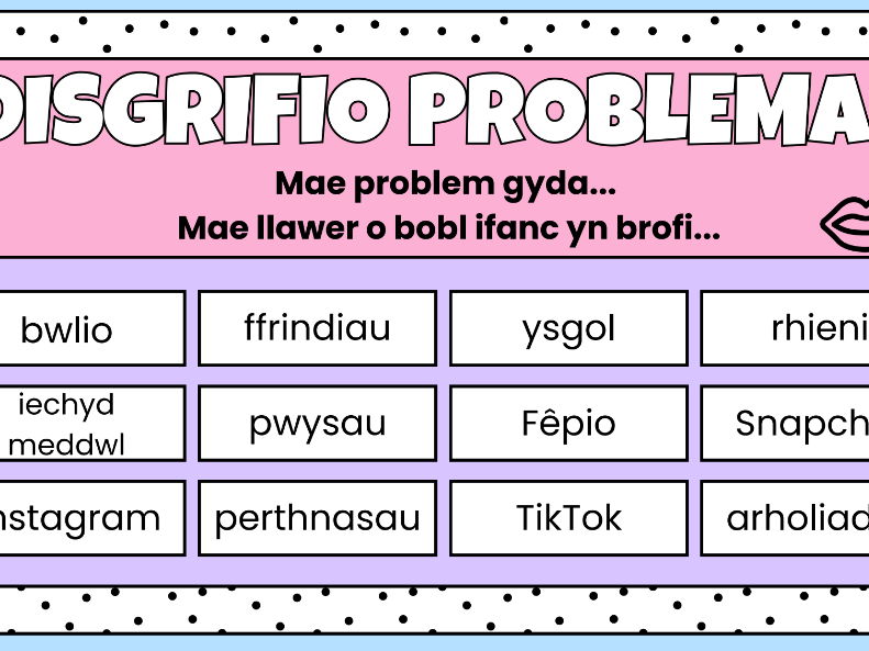 Problemau pobl ifanc / Young people's problems - lesson 2