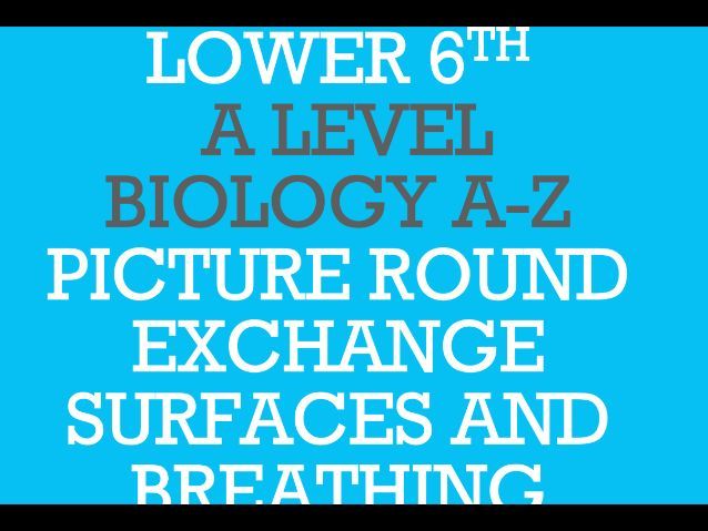 Year 12 recall and revision quiz: Exchange Surfaces and Breathing