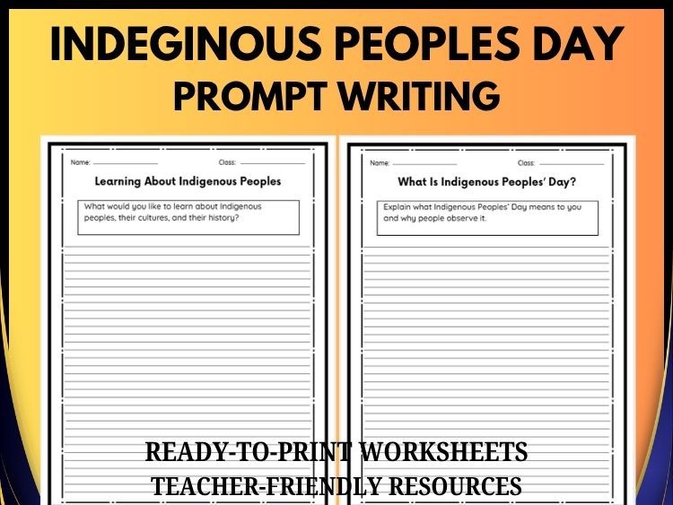 Indigenous Peoples' Day Writing Prompts | 20 Creative Writing Activities | Grades 2–8