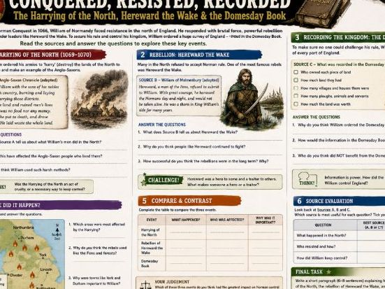 KS3 History: Norman Rebellions and Domesday Book