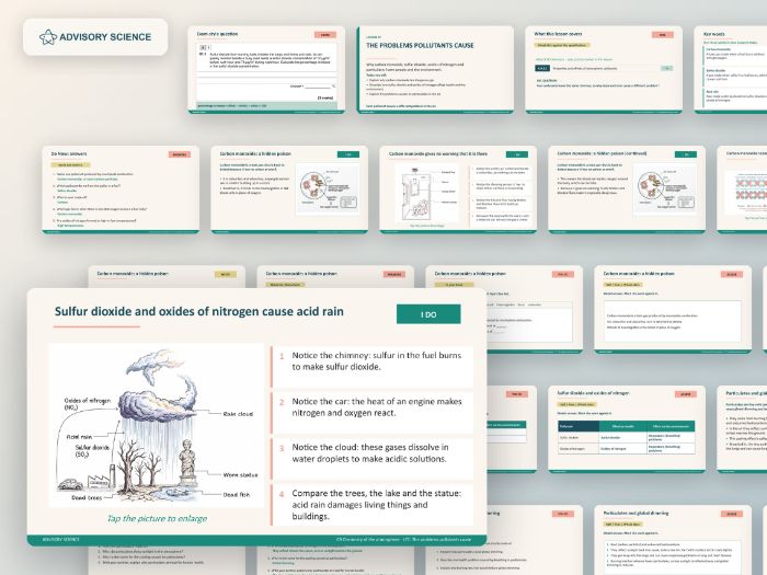 AQA GCSE Chemistry C9 Chemistry of the Atmosphere | 7 Lesson Presentations and Topic Test
