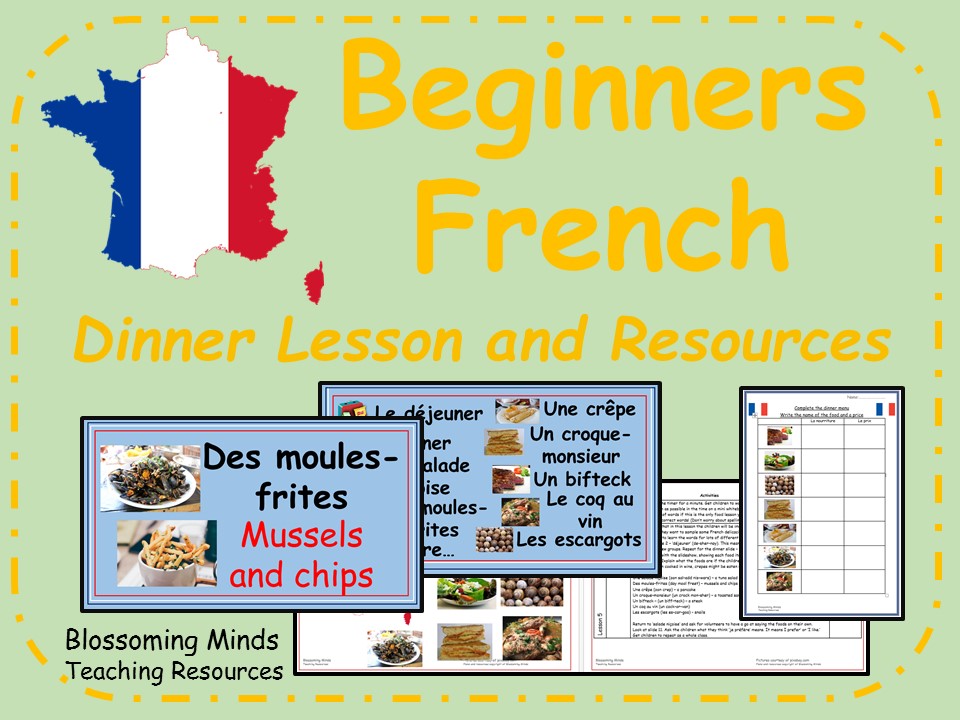 French lesson and resources - Dinner - KS2
