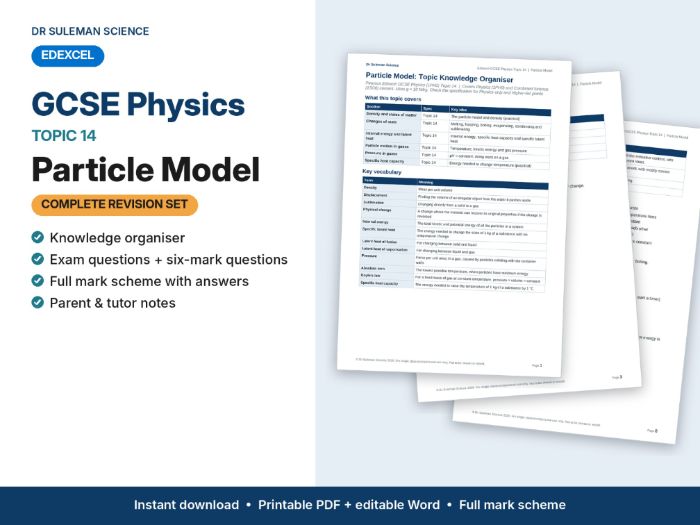 Edexcel GCSE Physics Topic 14 Particle Model Revision