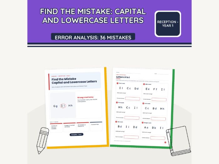 Find the Mistake: Capital Letters