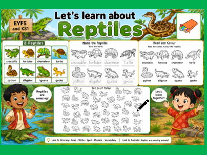 Let's Learn about Reptiles EYFS and KS1