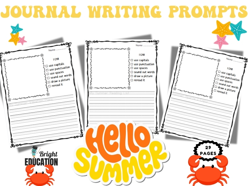 Summer Journal Writing Prompts – Draw and Write Journal Story
