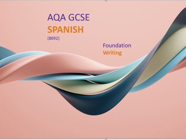 AQA GCSE Spanish 8692 Writing Prep Booklet – Foundation Tier (New Spec for 2026 exams)