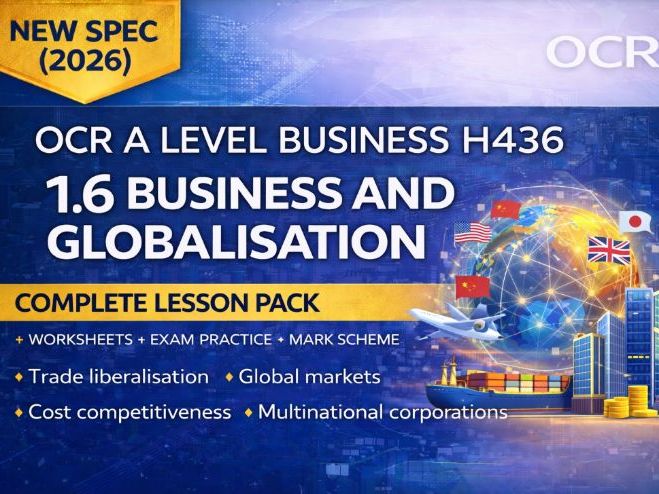 NEW 2026 OCR A Level Business H436 – 1.6 Risk, Reward & Decision-Making – LESSON PACK