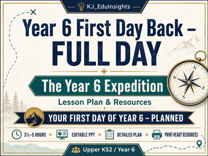 Year 6 First Day Back – FULL DAY | The Year 6 Expedition | Lesson Plan & Resources