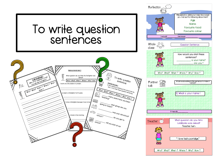 Writing question sentences