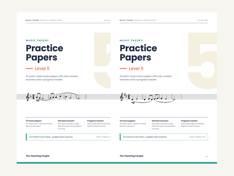 Level 5 Music Theory Practice Papers – Packs A + B (20 Mock Papers)