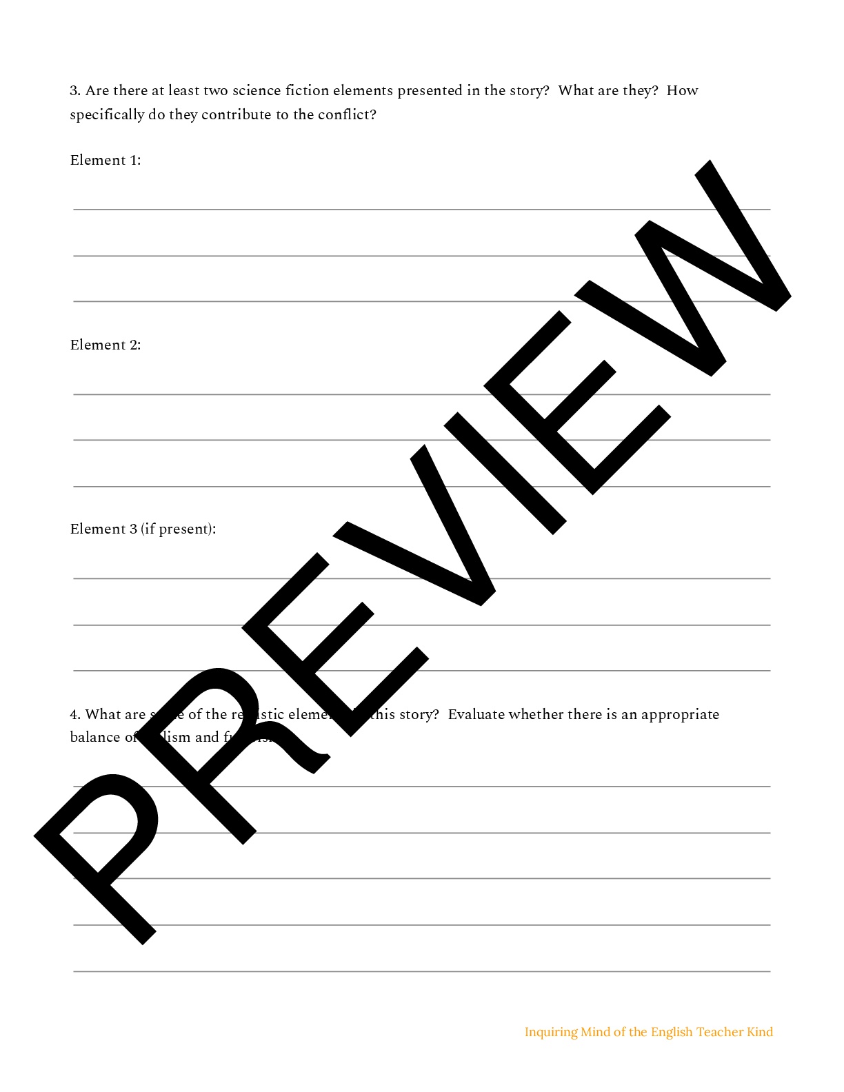 Creative Writing Science Fiction Unit Plan & Materials Teaching