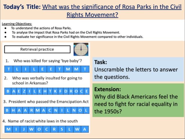 What was the significance of Rosa Parks in the Civil Rights Movement?