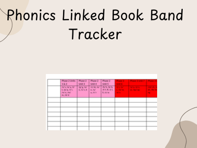 Phonics linked book band tracker